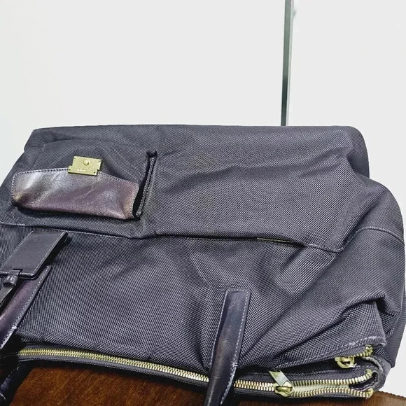 Tumi Hayes Larkin Aubargine triple compartment briefcase travel bag - Picture 4 of 16
